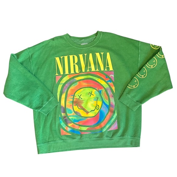 Urban Outfitters Green Nirvana Sweatshirt - Picture 1 of 6